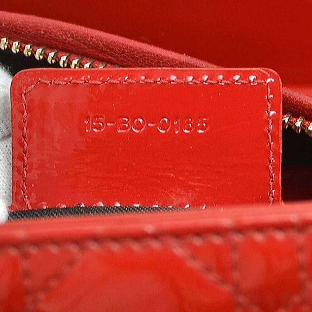 CHRISTIAN DIOR Red Leather Shoulder Bag - Picture 15 of 15